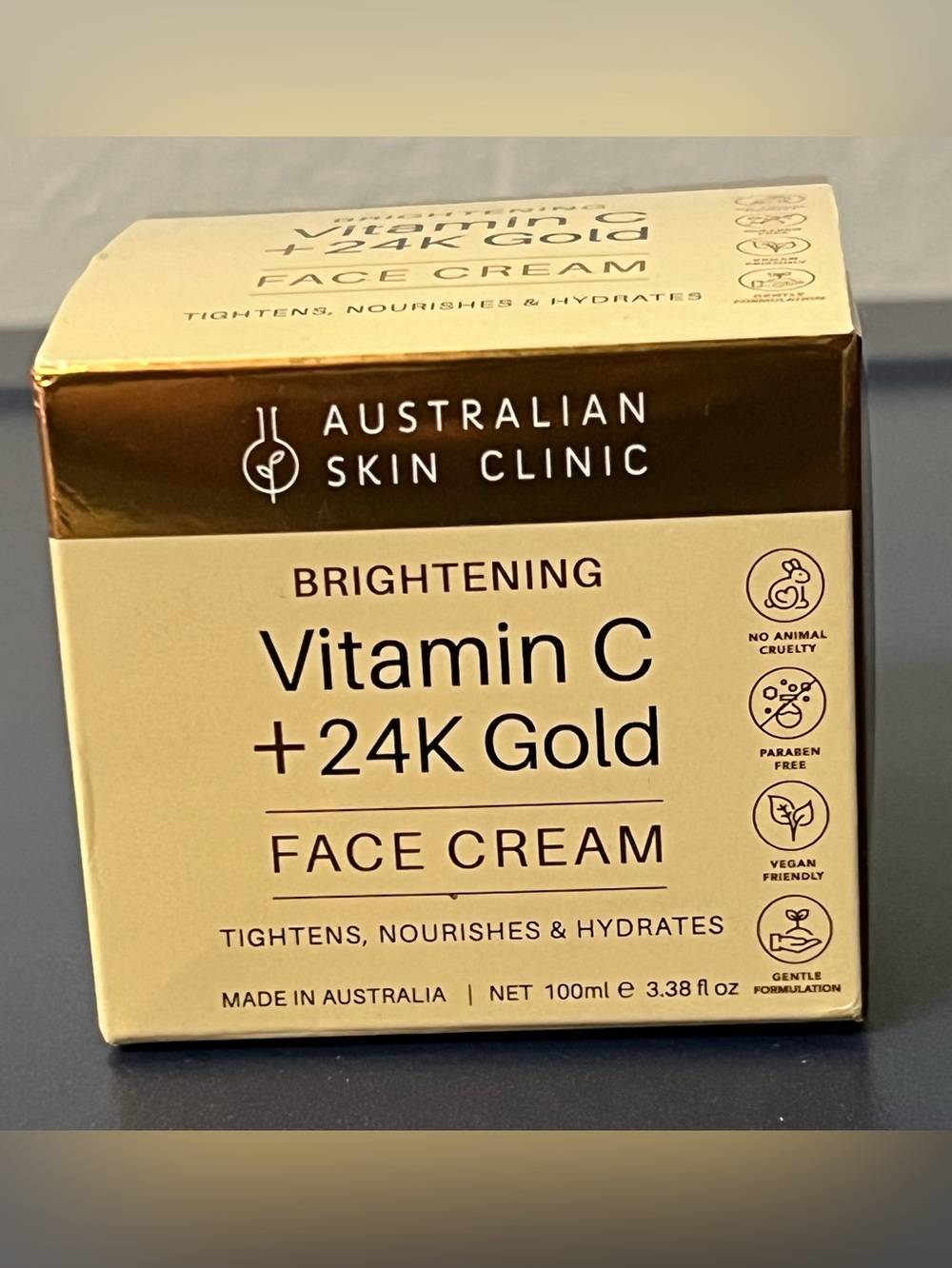 Australian Skin Clinic Brightening Vitamin C + 24K Gold Face Cream — Gold